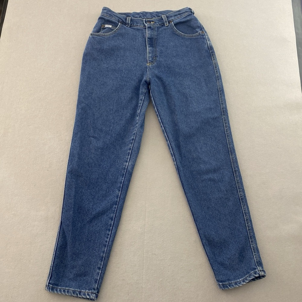 Vintage Lee Riders Blue Denim Mom Jeans 28x28 Made In USA 80s 90s Cowboy Rodeo